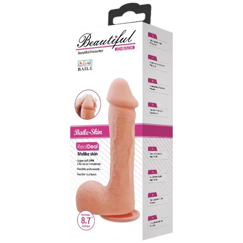 BAILE - DILDO REALISTICO IN PELLE JOHNSON 22 CM - BAILE DILDOS | Lingerie Harness Boutique