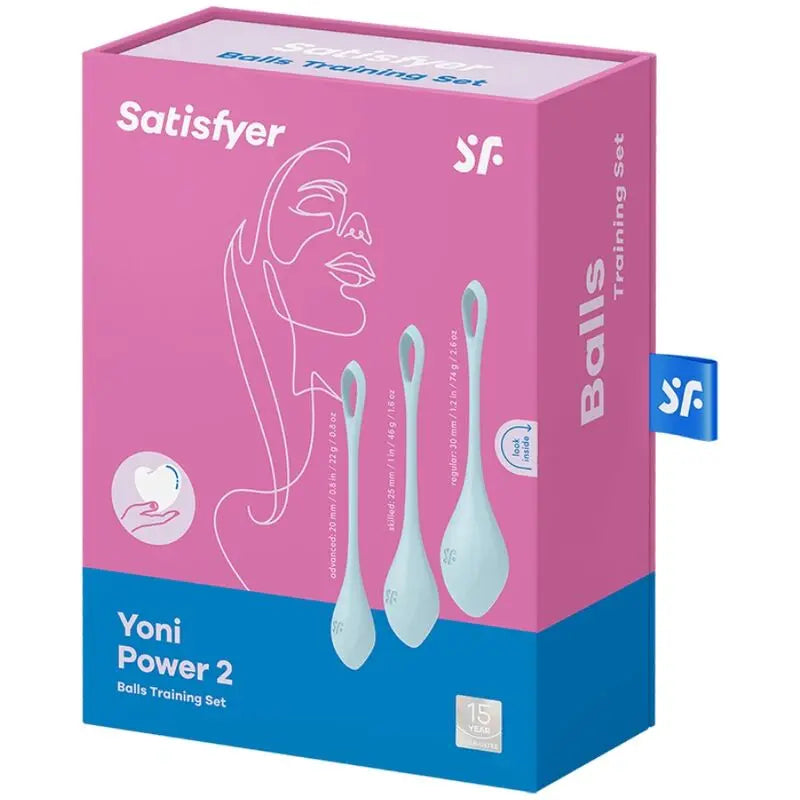 SATISFYER - SET DA ALLENAMENTO YONI POWER 2 BLU - SATISFYER BALLS | Lingerie Harness Boutique