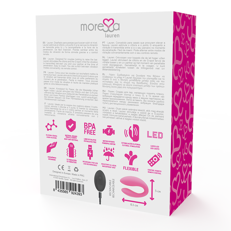 MORESSA - LAUREN STIMOLATORE A TELECOMANDO PER COPPIA - MORESSA | Lingerie Harness Boutique