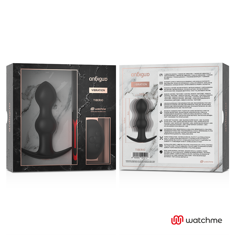 ANBIGUO - WATCHME REMOTE CONTROL PLUG VIBRATORE ANALE TIBERIO - ANBIGUO | Lingerie Harness Boutique