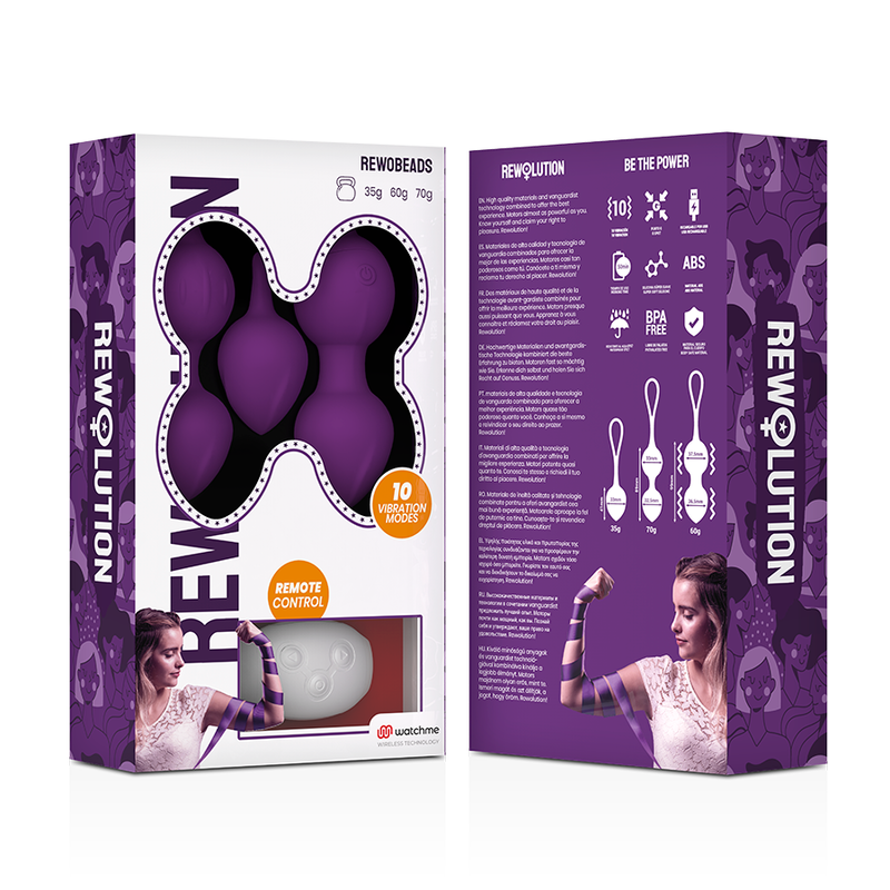 REWOLUTION - REWOBEADS SFERE VIBRANTI TELECOMANDO CON TECNOLOGIA WATCHME - REWOLUTION | Lingerie Harness Boutique