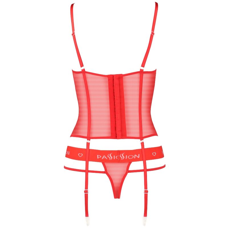 PASSION - CORSETTO KYOKA - ROSSO L/XL - PASSION WOMAN CORSETS | Lingerie Harness Boutique