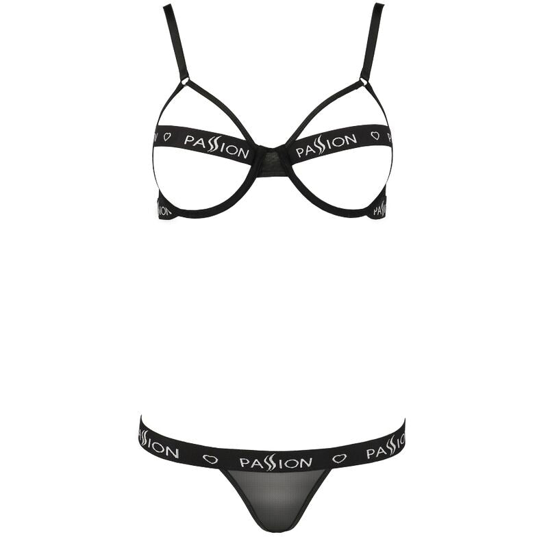 PASSION - KYOKA SET DUE PEZZI NERO L/XL - PASSION WOMAN SETS | Lingerie Harness Boutique