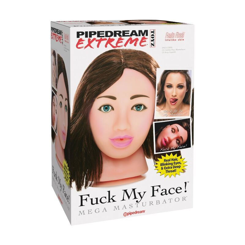 EXTREME TOYZ - FUCK ME MEGA MASTURBADOR FACCIA MARRONE - EXTREME TOYZ | Lingerie Harness Boutique
