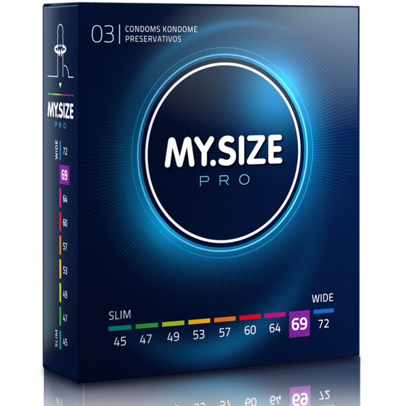 MY SIZE - PRO PRESERVATIVI 69 MM 3 UNIT - MY SIZE PRO | Lingerie Harness Boutique