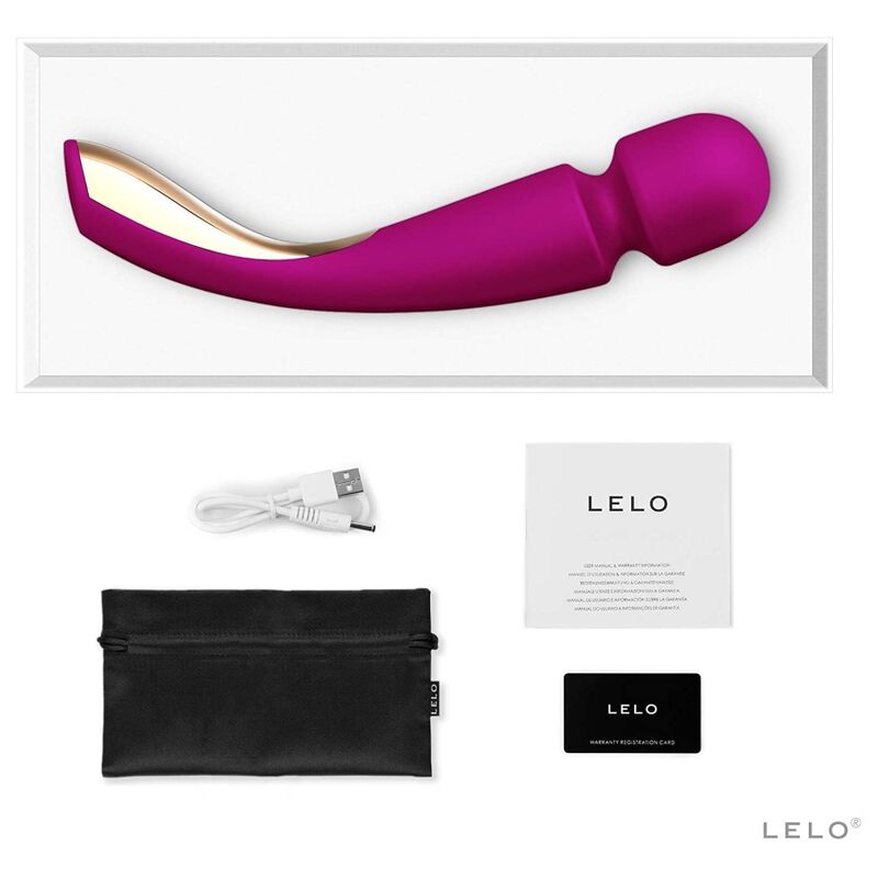 LELO - MASSAGGIATORE SMART WAND MEDIUM 2 ROSA PROFONDA - LELO | Lingerie Harness Boutique