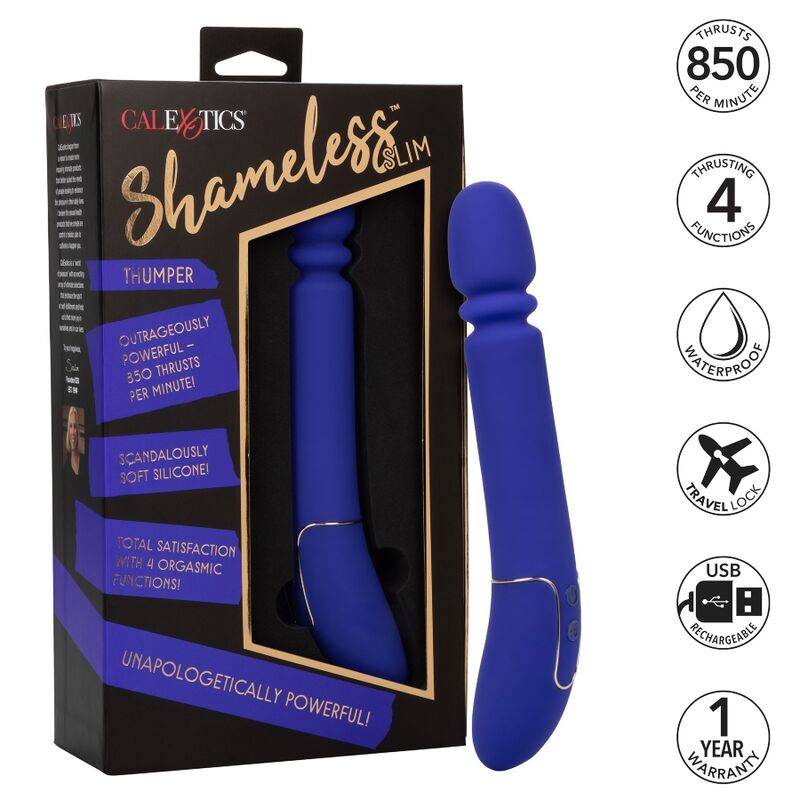 CALEXOTICS - SHAMELESS SLIM THUMPER BLU - CALEXOTICS | Lingerie Harness Boutique