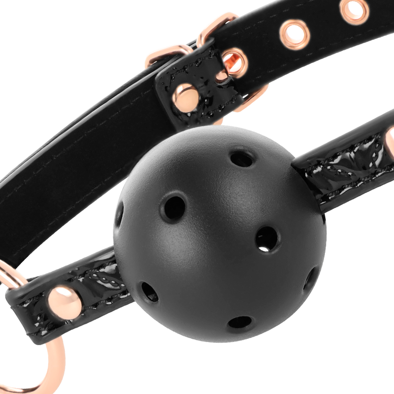 BEGME - BLACK EDITION BALL GAG VEGAN IN PELLE - BEGME BLACK EDITION | Lingerie Harness Boutique