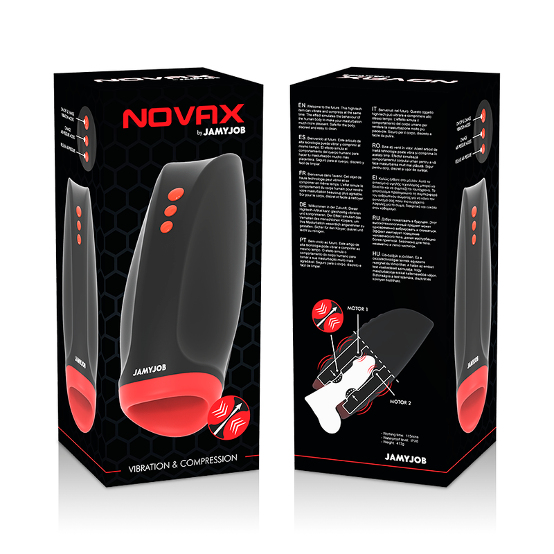 JAMYJOB - MASTURBATORE NOVAX CON VIBRAZIONE E COMPRESSIONE - JAMYJOB | Lingerie Harness Boutique