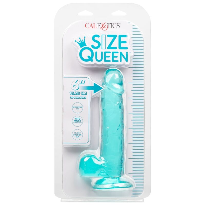 CALEXOTICS - DILDO REGINA TAGLIA BLU 15.3 CM - CALEXOTICS | Lingerie Harness Boutique