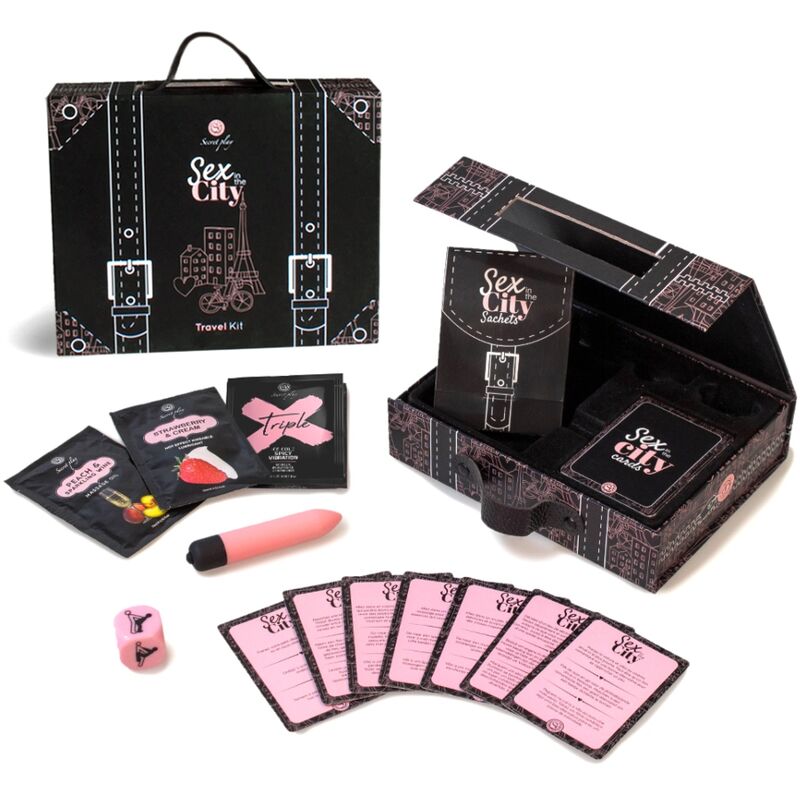 SECRETPLAY - KIT DA VIAGGIO SESSO IN CITTÀ (ES/EN/DE/FR/NL/PT) - SECRETPLAY 100% GAMES | Lingerie Harness Boutique