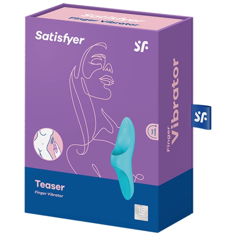 SATISFYER - VIBRATORE DA DITO TEASER LUCE BLU - SATISFYER VIBRATOR | Lingerie Harness Boutique