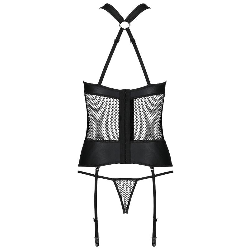 PASSION - AMANDA CORSETTO IN PELLE ECOLOGICA L/XL - PASSION WOMAN | Lingerie Harness Boutique