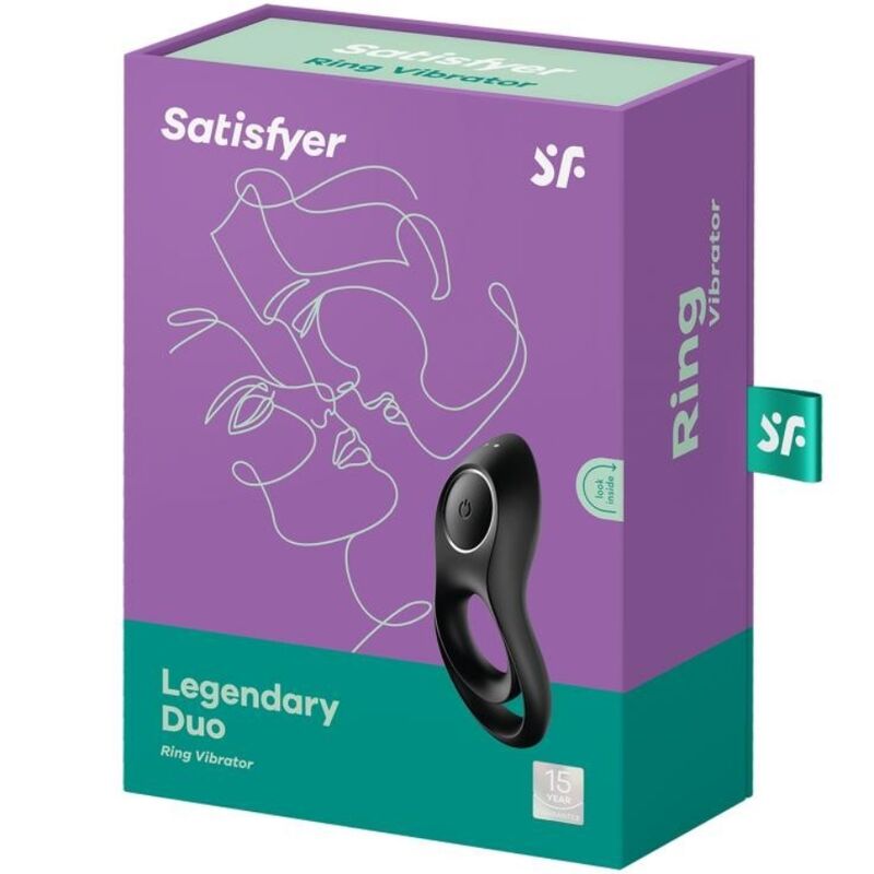 SATISFYER - VIBRATORE AD ANELLO DUO LEGGENDARIO NERO - SATISFYER RING | Lingerie Harness Boutique