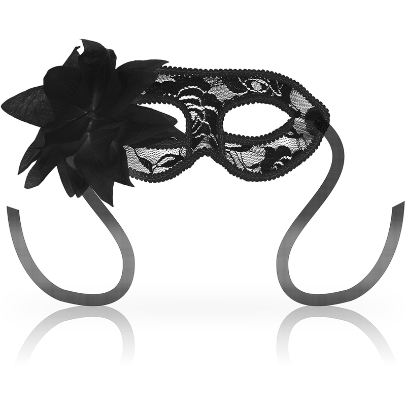 OHMAMA - MASCHERE MASCHERE IN PIZZO NERO E FIORI - OHMAMA MASKS | Lingerie Harness Boutique