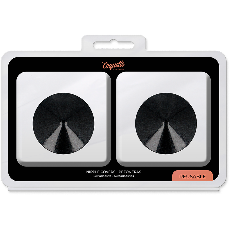 COQUETTE CHIC DESIRE - COPRI CAPEZZOLO CERCHI NERI - COQUETTE ACCESSORIES | Lingerie Harness Boutique