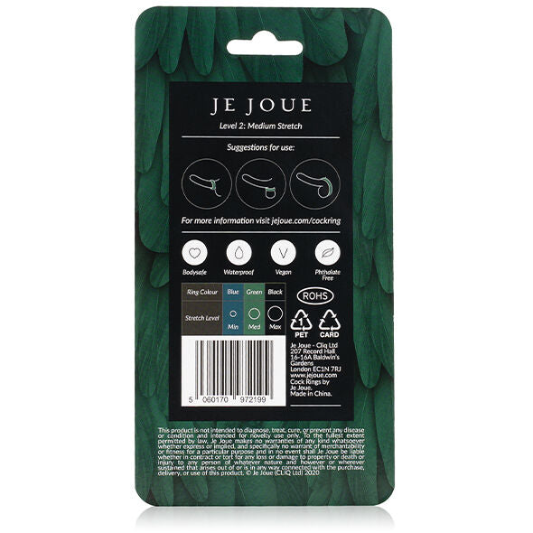 JE JOUE - ANELLO IN SILICONE VERDE - STROZZATURA MEDIA - JE JOUE | Lingerie Harness Boutique