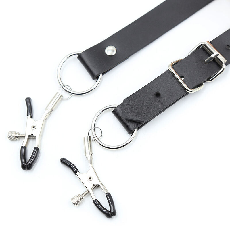 OHMAMA FETISH - PINZE PER CLITORIDE CON CINGHIE PER GAMBE - OHMAMA FETISH | Lingerie Harness Boutique