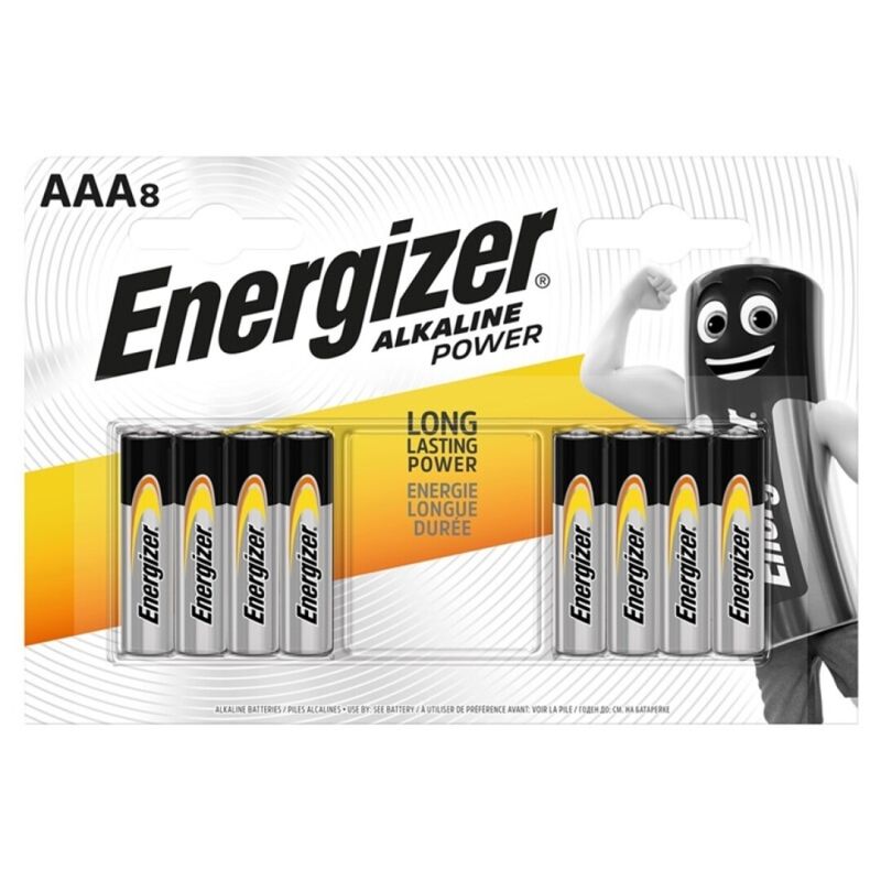 ENERGIZER - BATTERIA ALCALINA POTENZA AAA LR03 8 UNIT - ENERGIZER | Lingerie Harness Boutique