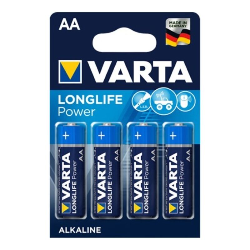 VARTA - LONGLIFE POWER BATTERIA ALCALINA AA LR6 4 UNITÀ - VARTA | Lingerie Harness Boutique