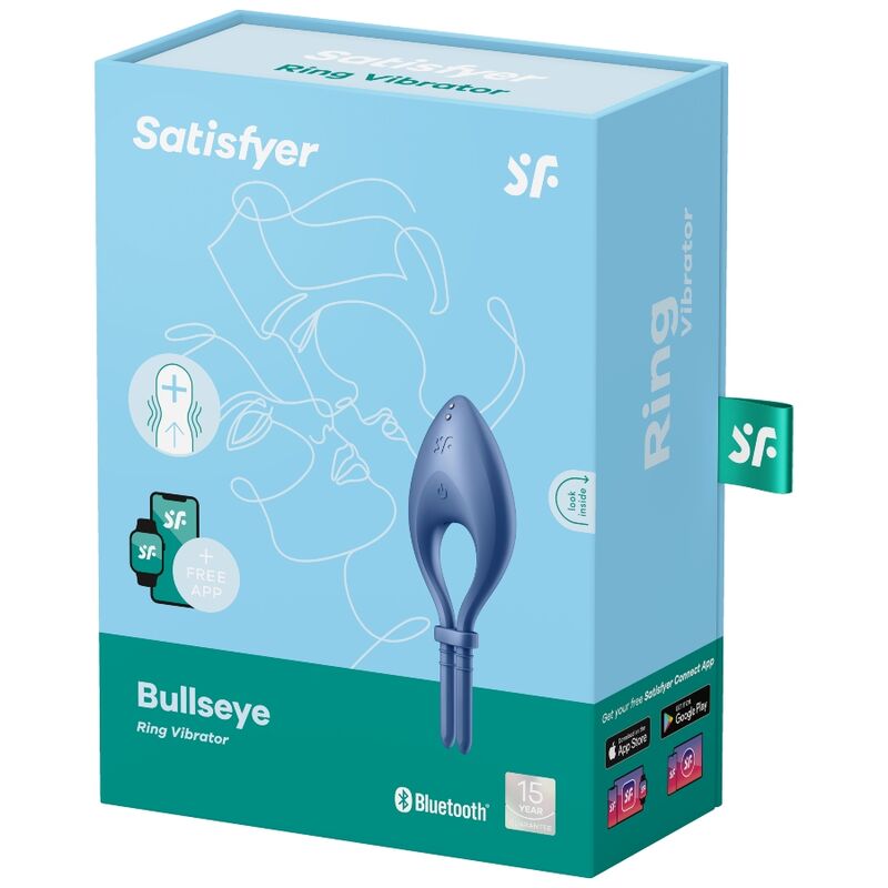 SATISFYER - APP VIBRATORE BULLSEYE RING BLU - SATISFYER RING | Lingerie Harness Boutique