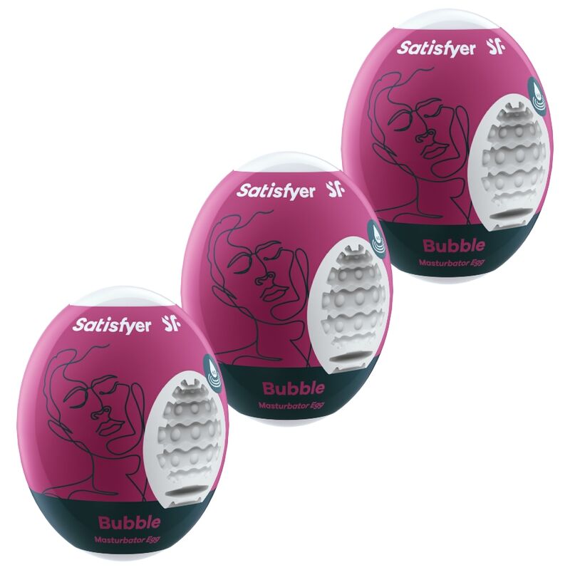 SATISFYER - 3 UOVA MASTURBATORI BUBBLE - SATISFYER EGGS | Lingerie Harness Boutique