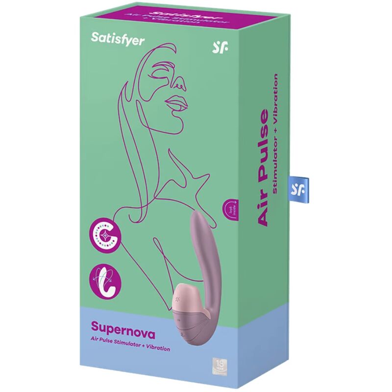 SATISFYER - STIMOLATOR E VIBRAZIONE SUPERNOVA ROSA - SATISFYER AIR PULSE | Lingerie Harness Boutique