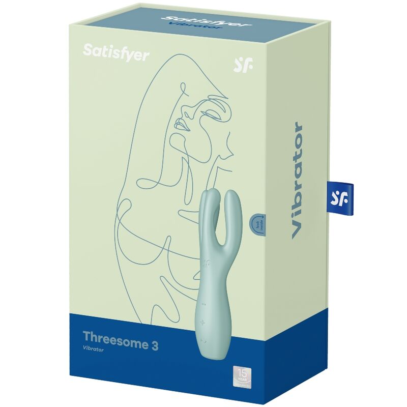 SATISFYER - VIBRATORE THREESOME 3 MENTA - SATISFYER VIBRATOR | Lingerie Harness Boutique
