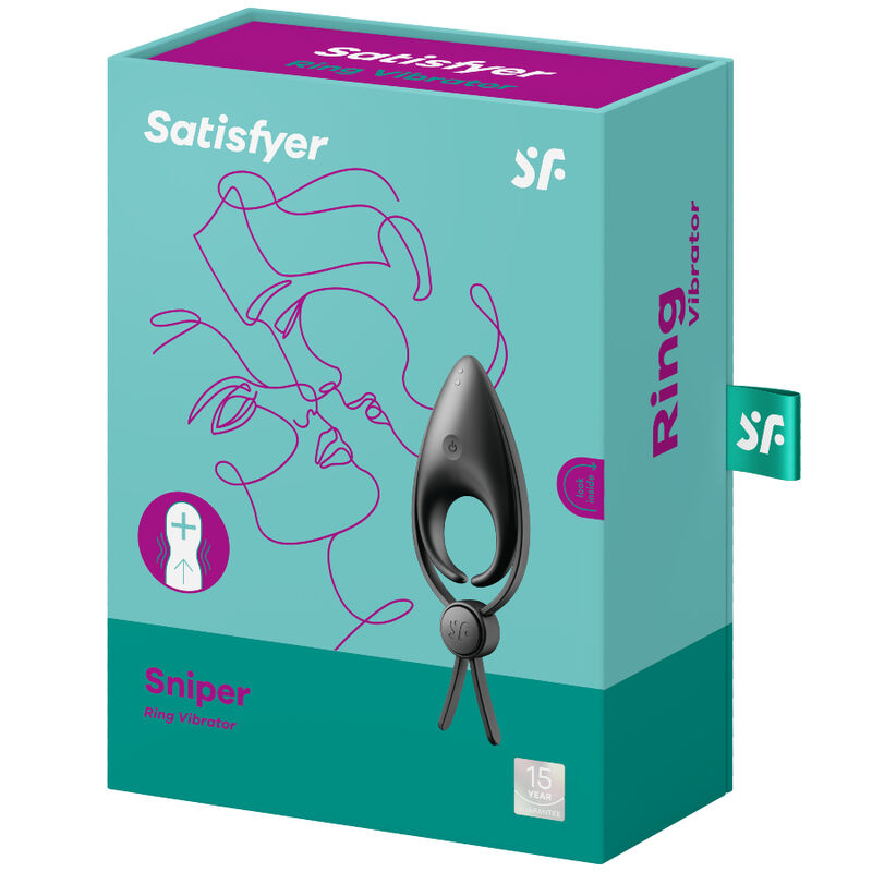 SATISFYER - VIBRATORE AD ANELLO SNIPER NERO - SATISFYER RING | Lingerie Harness Boutique