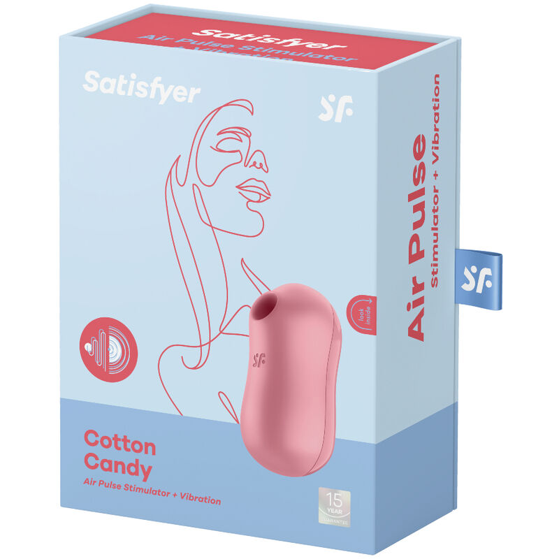 SATISFYER - STIMOLATORE E VIBRATORE D'ARIA PER ZUCCHERO DI COTONE ROSA - SATISFYER AIR PULSE | Lingerie Harness Boutique