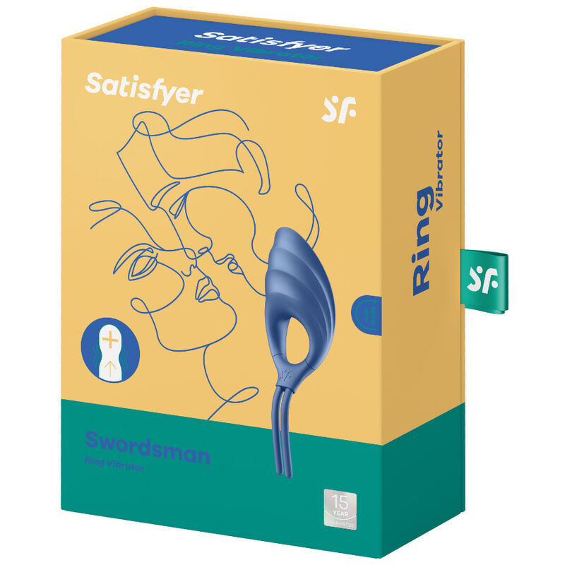 SATISFYER - ANELLO VIBRATORE SWORDSMAN BLU - SATISFYER RING | Lingerie Harness Boutique