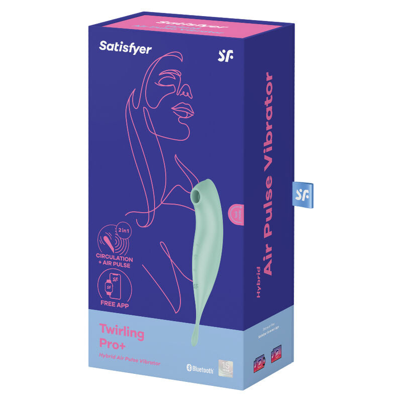 SATISFYER - TWIRLING PRO+ STIMOLATORE E APP VIBRATORE VERDE - SATISFYER CONNECT | Lingerie Harness Boutique