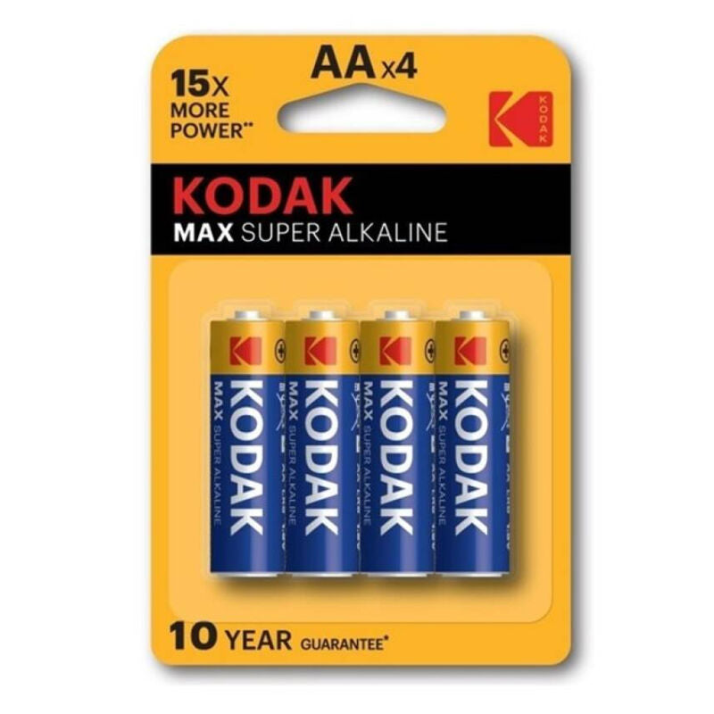 KODAK - BATTERIA ALCALINA MAX AA LR6 BLISTER * 4 - KODAK | Lingerie Harness Boutique