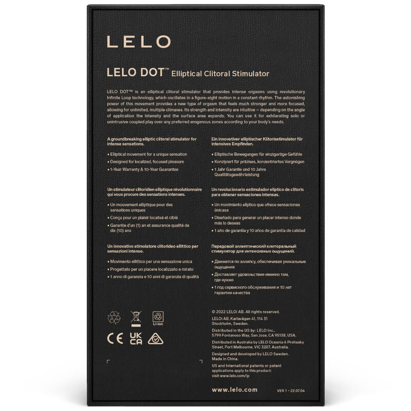 LELO - STIMOLATORE CLITORIDE DOT - LILLA - LELO | Lingerie Harness Boutique