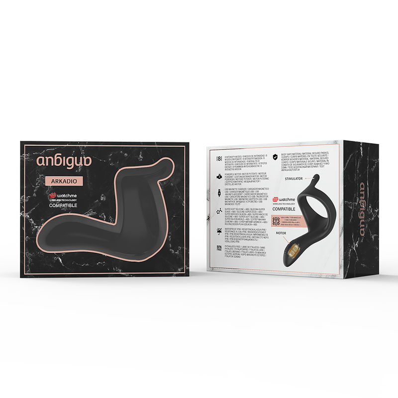 ANBIGUO - STIMOLATORE GHIANDOLA E PERINEO ARKADIO COMPATIBILE CON TECNOLOGIA WIRELESS WATCHME - ANBIGUO | Lingerie Harness Boutique