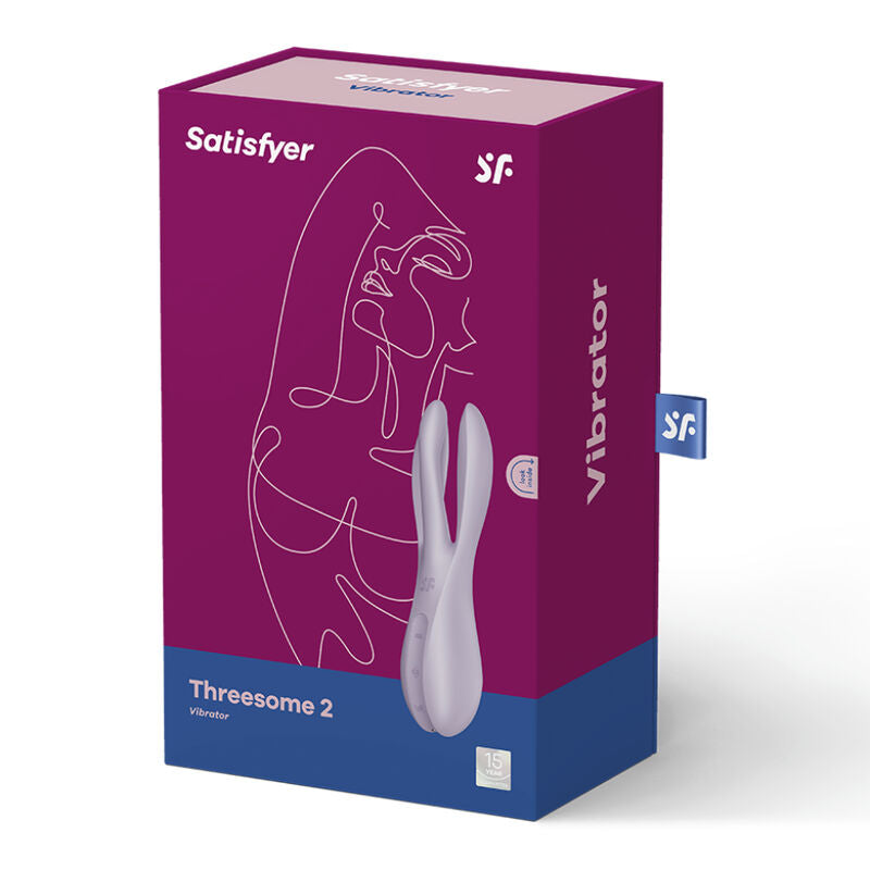 SATISFYER - VIBRATORE THREESOME 2 VIOLA - SATISFYER VIBRATOR | Lingerie Harness Boutique