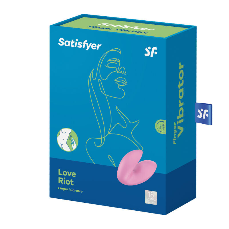 SATISFYER - VIBRATORE DA DITA LOVE RIOT ROSA - SATISFYER VIBRATOR | Lingerie Harness Boutique
