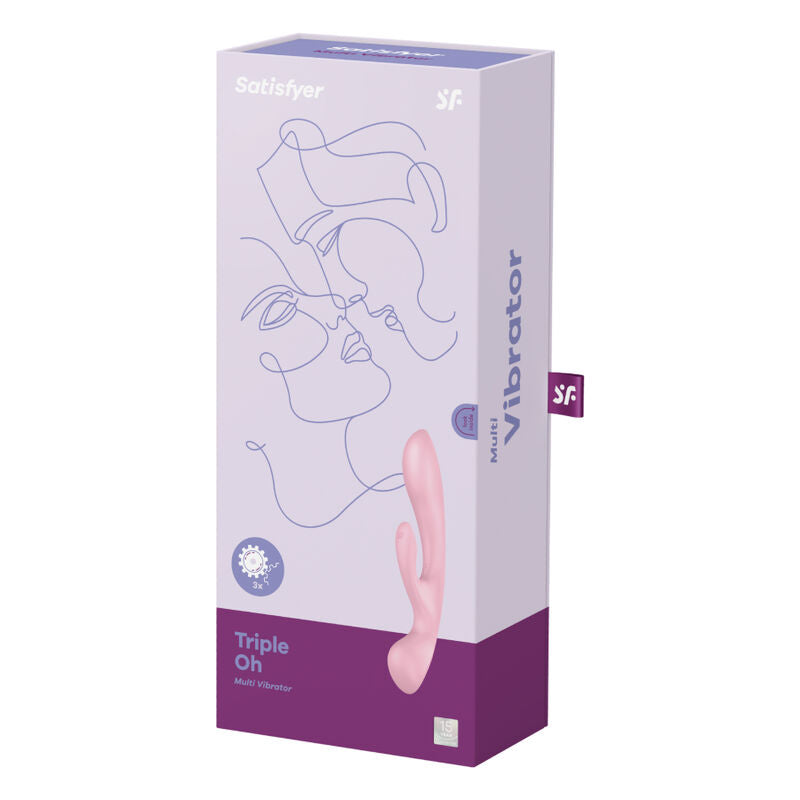 SATISFYER - TRIPLE OH VIBRAZIONE IBRIDA BLU - SATISFYER VIBRATOR | Lingerie Harness Boutique