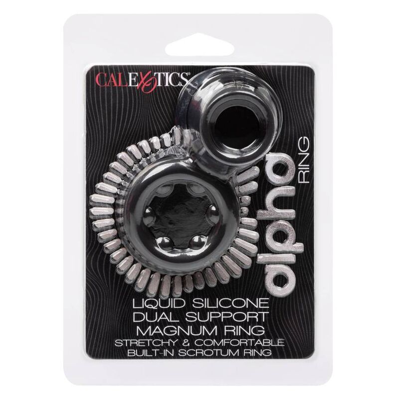 CALEXOTICS - ANELLO ALPHA DUAL MAGNUM NERO - CALEXOTICS | Lingerie Harness Boutique