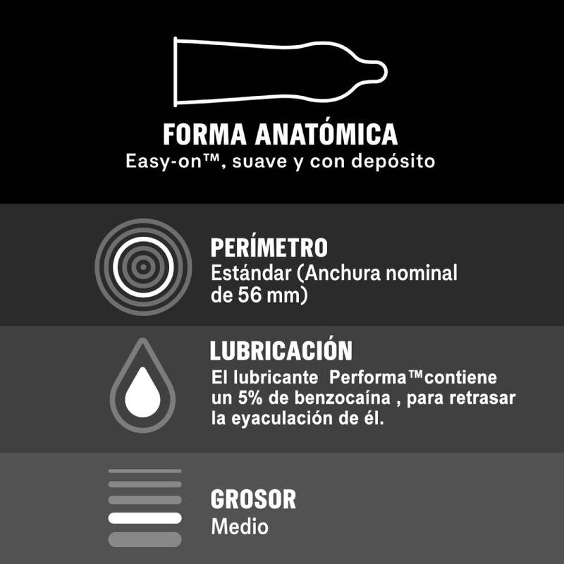 DUREX - PIACERE PROLUNGATO RITARDATO 12 UNITÀ - DUREX CONDOMS | Lingerie Harness Boutique