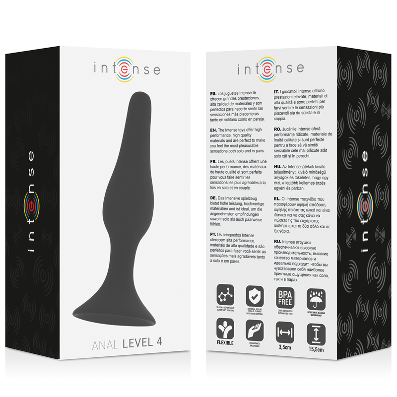 INTENSE - ANALE LIVELLO 4 15,5 CM NERO - INTENSE ANAL TOYS | Lingerie Harness Boutique