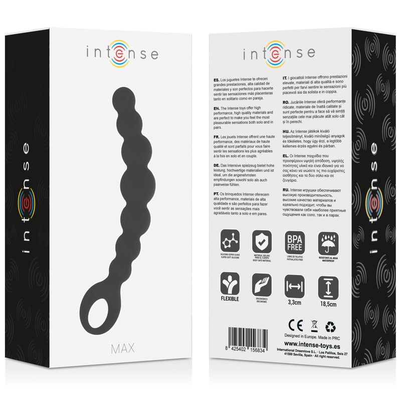 INTENSE - SFERE ANAL MAX BLACK - INTENSE ANAL TOYS | Lingerie Harness Boutique