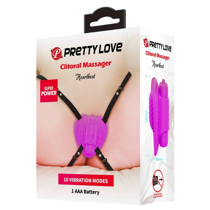 PRETTY LOVE - MASSAGGIATORE PER CLITORIDE HEARTBEAT 10 MODALIT DI VIBRAZIONE VIOLA - PRETTY LOVE FLIRTATION | Lingerie Harness Boutique