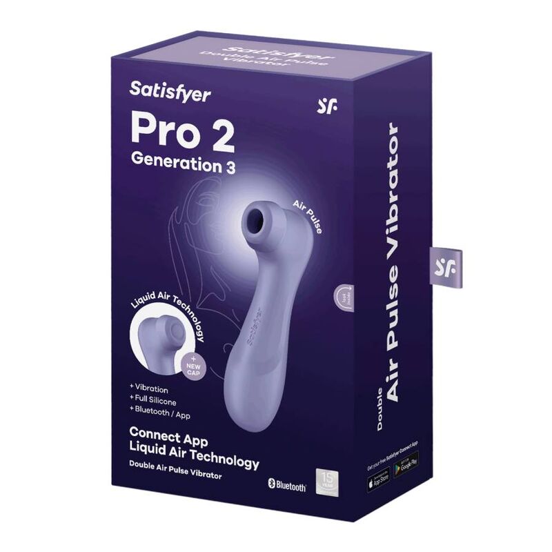 SATISFYER - PRO 2 GENERAZIONE 3 BLUETOOTH LILLA E APP - SATISFYER AIR PULSE | Lingerie Harness Boutique