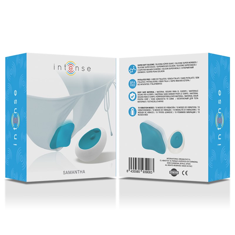 INTENSE - SAMANTHA PANTIE REMOTE CONTROL BLU - INTENSE FUN | Lingerie Harness Boutique