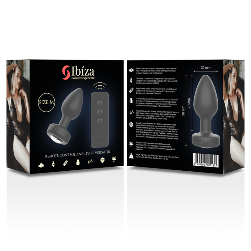 IBIZA - PLUG ANALE TELECOMANDO TAGLIA M - IBIZA TECHNOLOGY | Lingerie Harness Boutique