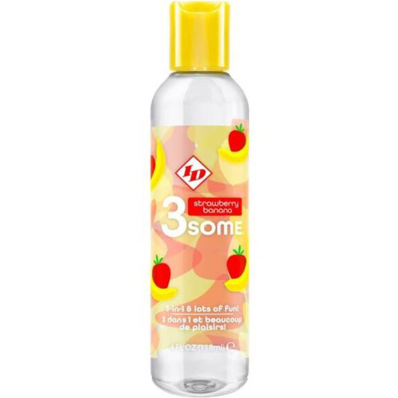 ID 3SOME - BOTTIGLIA DI BANANA ALLA FRAGOLA DA 4 FL OZ - ID 3SOME | Lingerie Harness Boutique