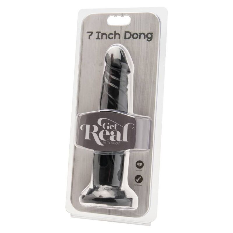 GET REAL - DONG 18 CM NERO - GET REAL | Lingerie Harness Boutique