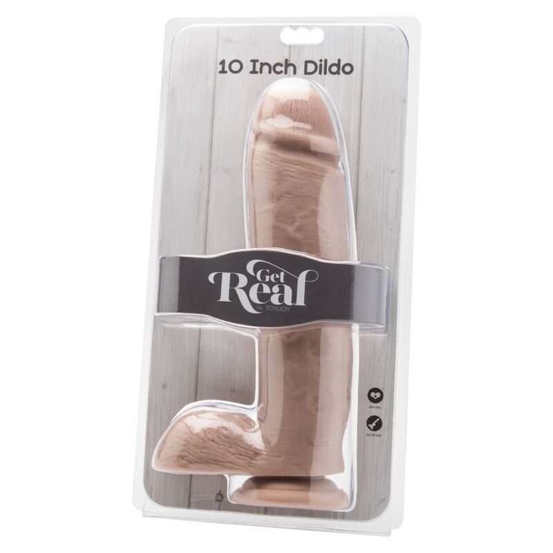GET REAL - DILDO 25,5 CM CON PALLE DI PELLE - GET REAL | Lingerie Harness Boutique
