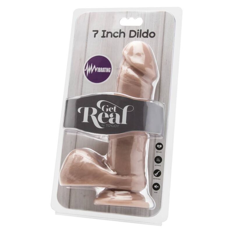 GET REAL - DILDO 18 CM CON VIBRATORE PER SFERE - GET REAL | Lingerie Harness Boutique